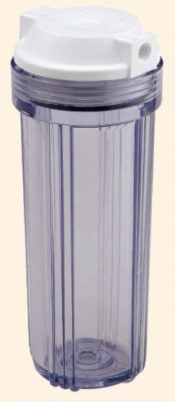 AEG-C14 10′ прозрачный корпус фильтра (slim line) порты 1/4′