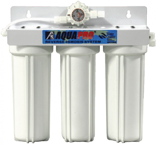 AUS3  Система фильтр. с 3-мя картриджами с водосчетчиком.